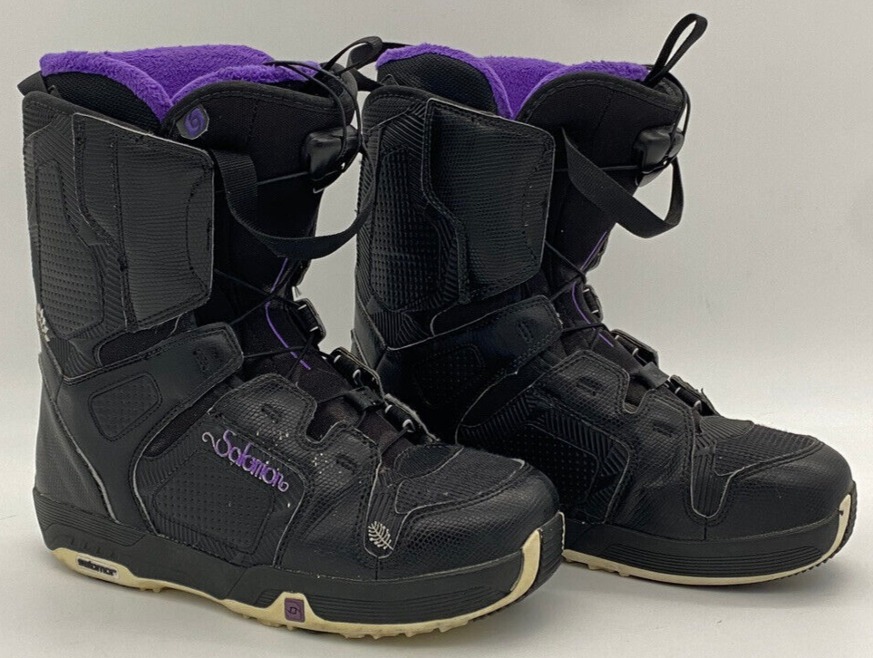 Stivali da snowboard Salomon Pearl donna US 9 EU 41 nero viola
