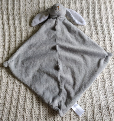 Angel Dear Gray Bunny Rabbit Plush Knotted Security Blanket Baby Toy Lovey