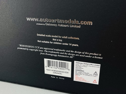 1/18 Autoart 79001 KOENIGSEGG CCX (ORANGE) New In Box Super Rare Diecast Model - Picture 21 of 24