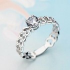 2.20CT CZ Classy Women Promise Ring Silver plated Lovely Ring For Valentine Gift — photo 4