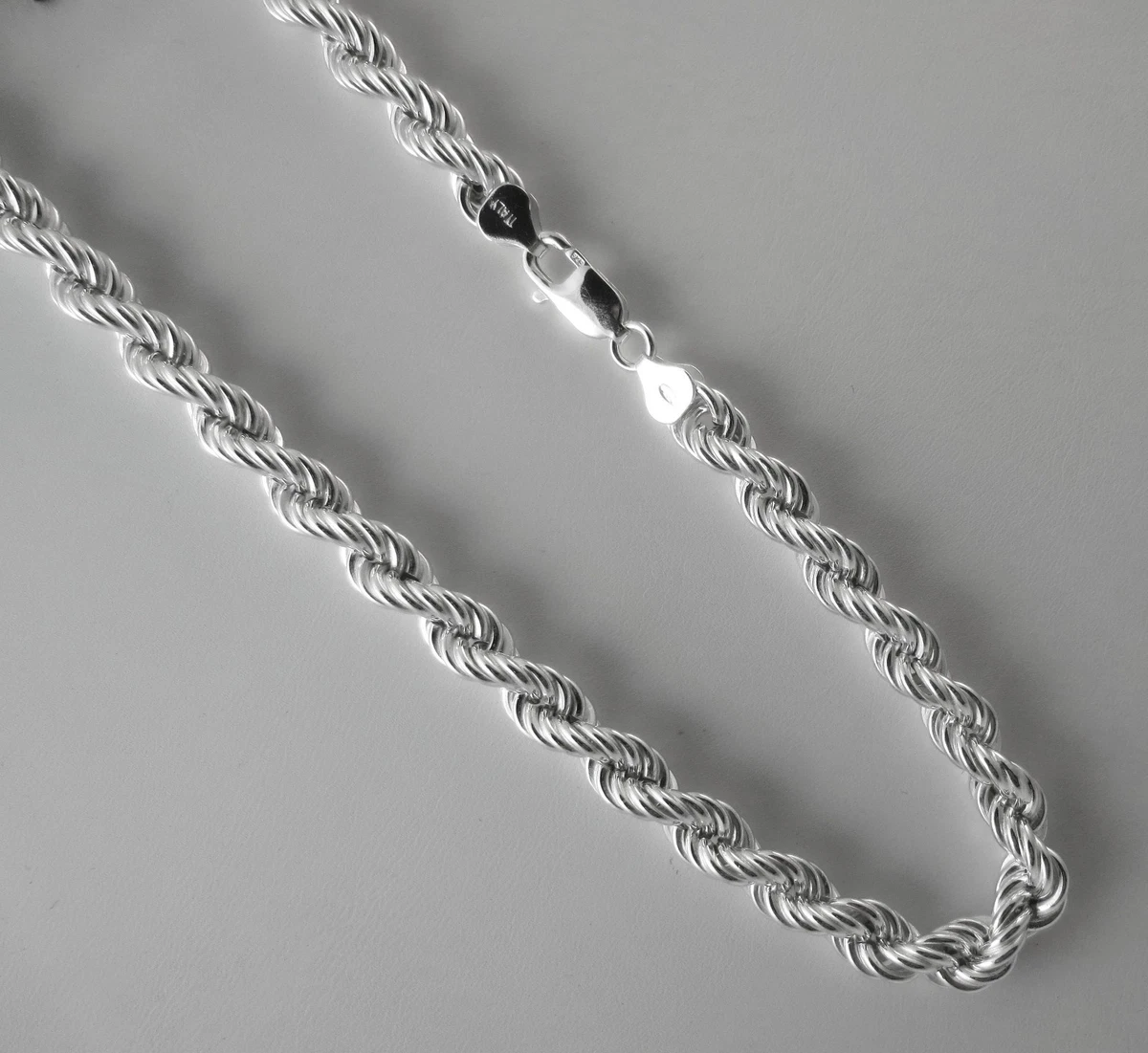 Silver rope on sale chain 8mm