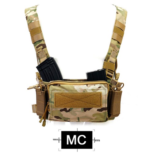 Tactical Combat Chest Rig Vest w/ 5.56 Magazine Pouch Recon Harness Pack Airsoft - Picture 21 of 23