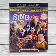 Sing 2 4K Ultra HD Blu Ray 2 Mini-movies Slip...