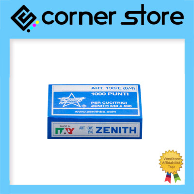 Punti Metallici In Acciaio Zincato ZENITH 130/Z BIS - Confezione Da 5000 Per Cucitrici 548 E 590 - Foto 5