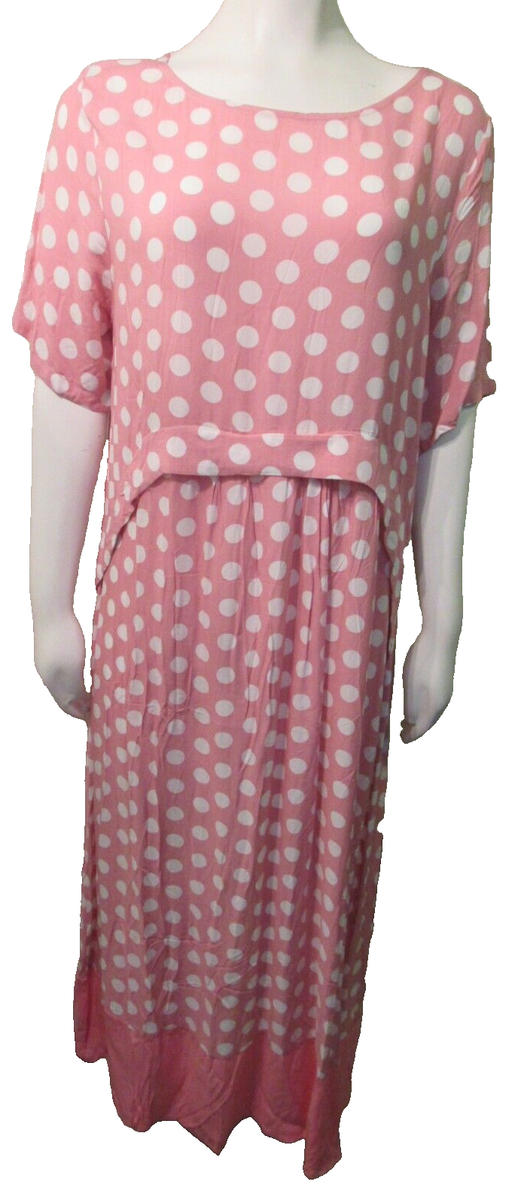 open lace back dress Queen Maxi Dress Pink Dot White  Augustine