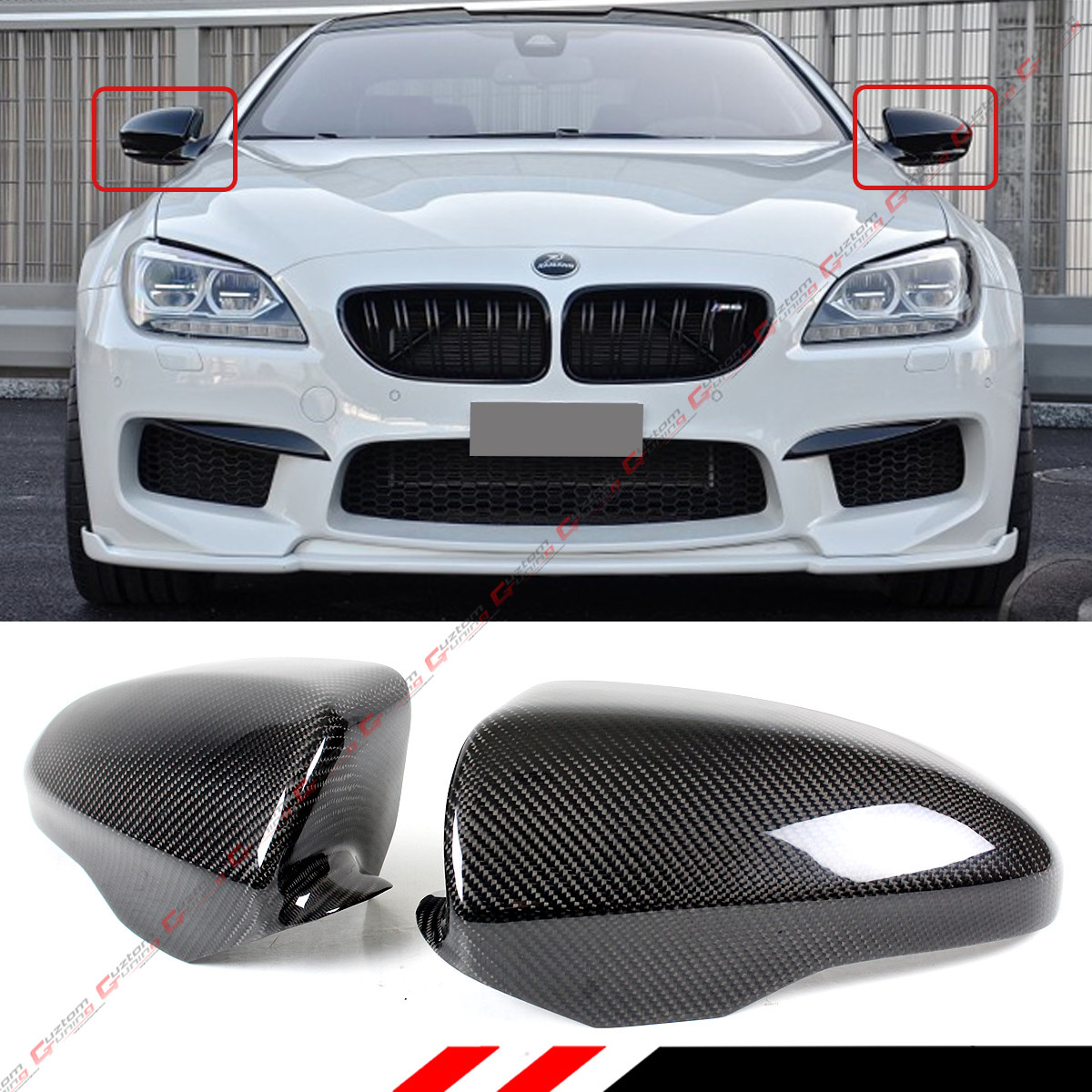DIRECT ADD ON CARBON FIBER SIDE MIRROR COVERS CAP FOR 2012-18 BMW