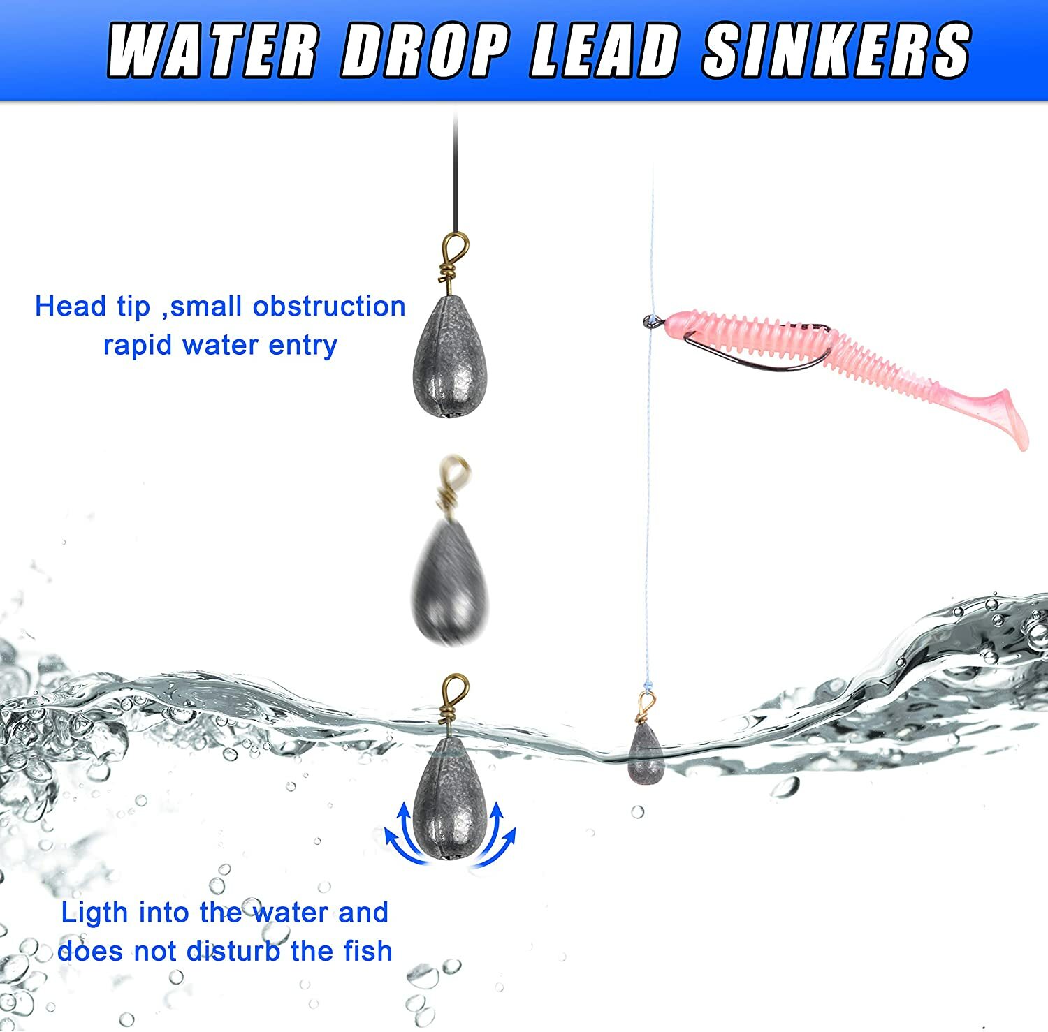 10pcs Pencil Drop Shot Weights Lead Sinker Fishing Sinkers Weights 1/8oz3/4oz eBay