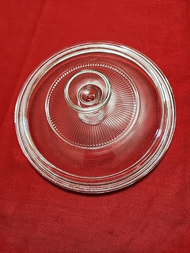Pyrex G-5-C Glass Replacement Ribbed Lid With Large Knob For Pickup