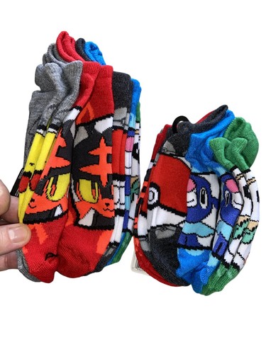 Pokémon ~ Sonic ~ Despicable Me ~ No-Show Socks Boys Mix-Color Polyester - Picture 7 of 9