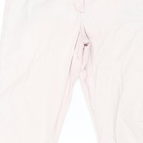 Marks & Spencer Womens Pink Cotton Blend Chino Trousers Size 10 L28 in - - Picture 10 of 10