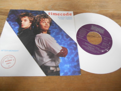 7'' Pop Timecode - Everything That I Need (2 Song) BELLAPHON color vinyl