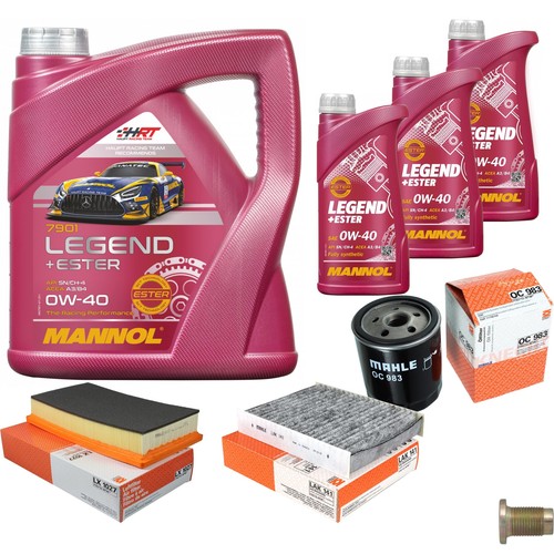MAHLE Inspektionspaket 7 L MANNOL Legend+Ester 0W-40 für Alfa Romeo 147 1.9 JTD