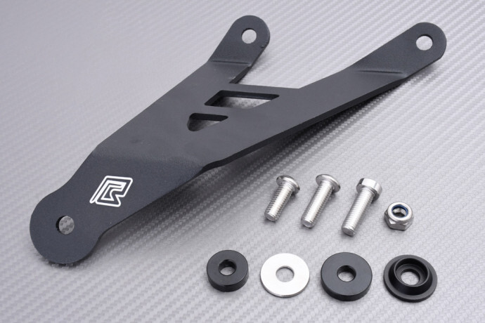Support pot échappement alu Ducati Monster 1200 R pour sortie circuit