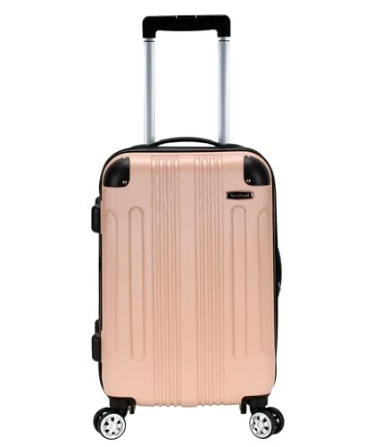 London Hardside Spinner Wheel Luggage, Champagne, Carry-On 20-Inch Beige