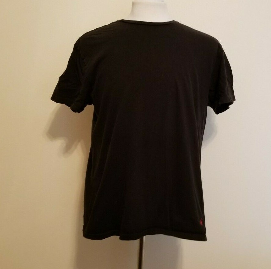 Ralph Lauren Polo USA Uomo Polo T Shirt Pony Taglia L Nero