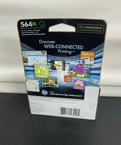 NUEVO Cartucho de tinta negro de alto rendimiento genuino HP 564XL CN684WN 1/2015 - Imagen 3 de 6