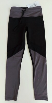 * Fabletics Leggings Xxs 32 34 Schwarz Lila neu transparente Details sport