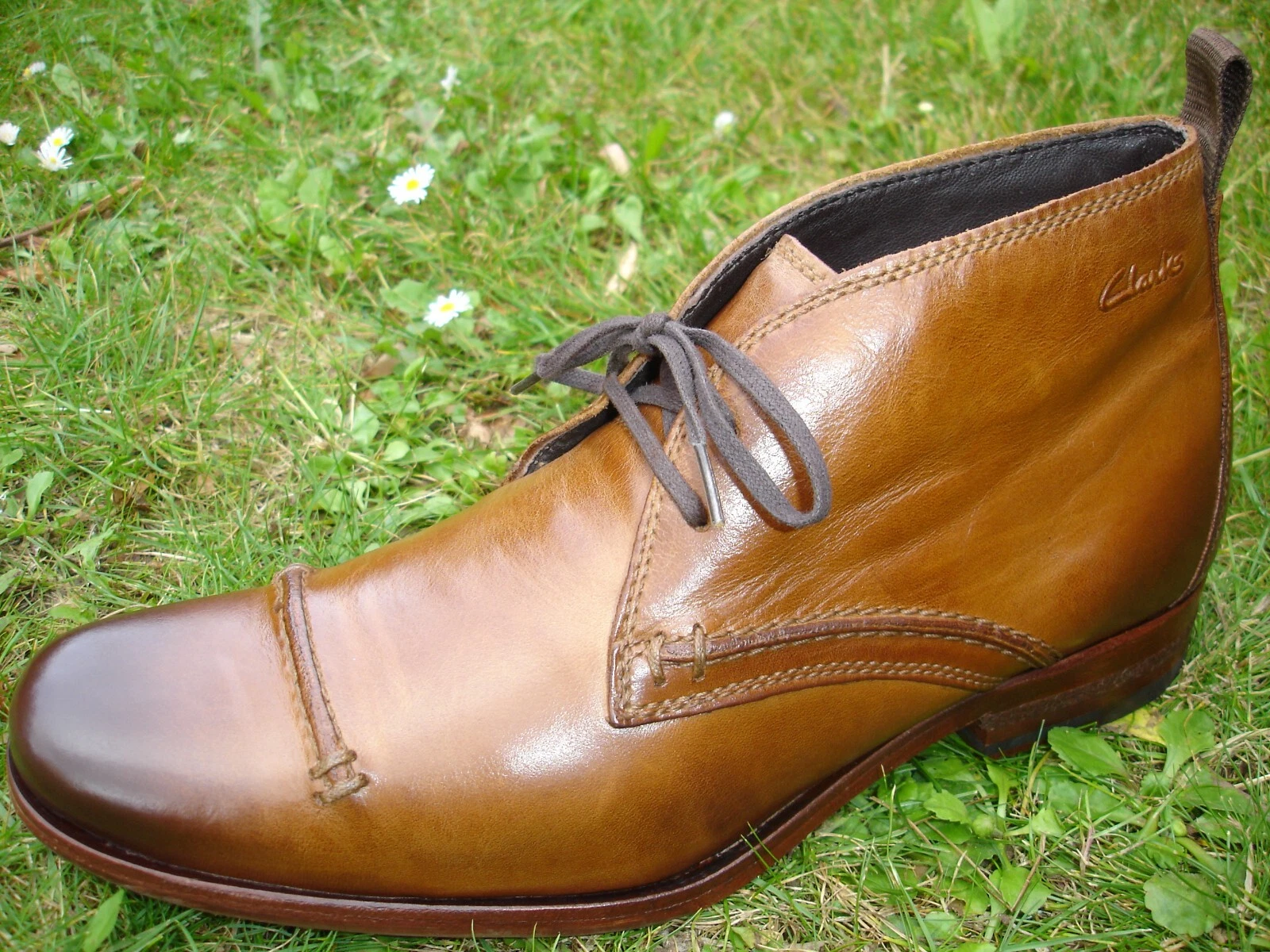 Clarks CRAFTED FOR SUPREME FLEXIBILITÉ Bottes en cuir marron hommes UK 7 G EU 41 M