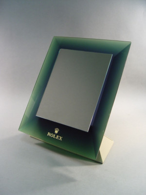 138009: Rolex Spiegel, Mirror, Acryl grün, Original, Größe 22,9 x 28 cm
