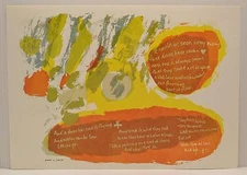 Sister Mary Corita Kent Poster Each a Heart 10x14 VTG 1968 Print EUC