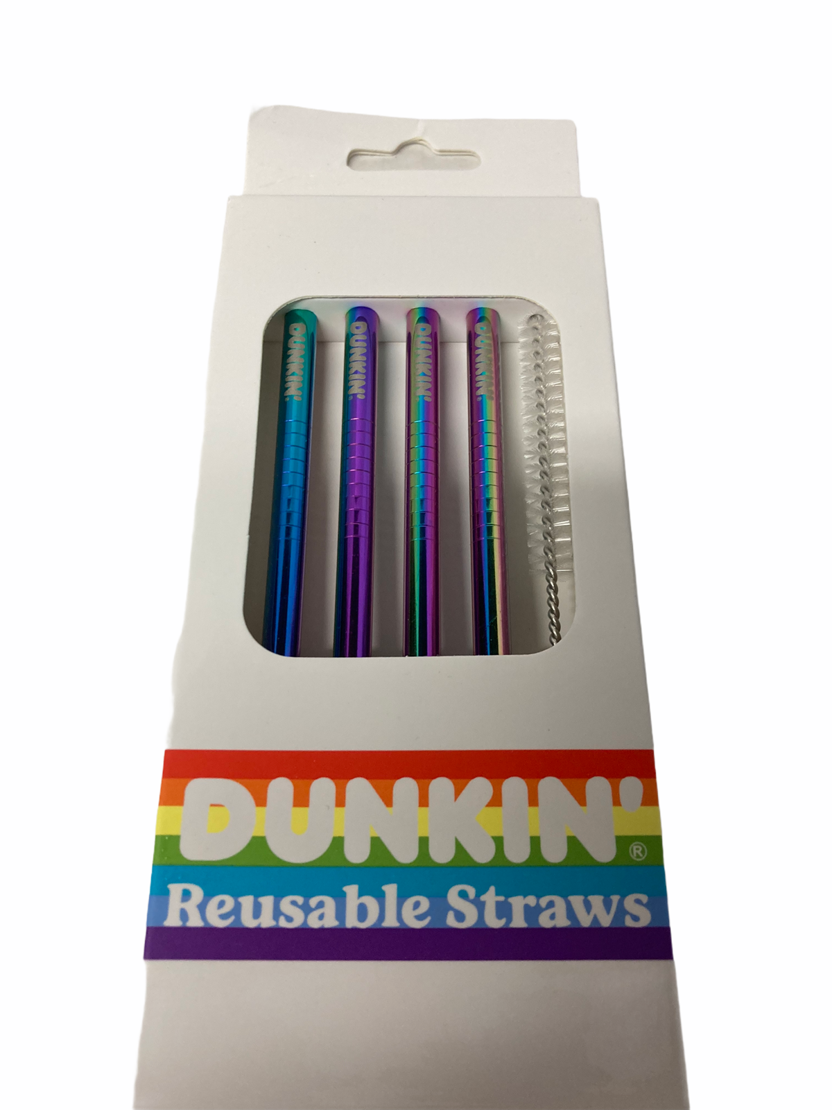 Dunkin Reusable Straws Rainbow Pride Cleaning Brush Carrying Case eBay