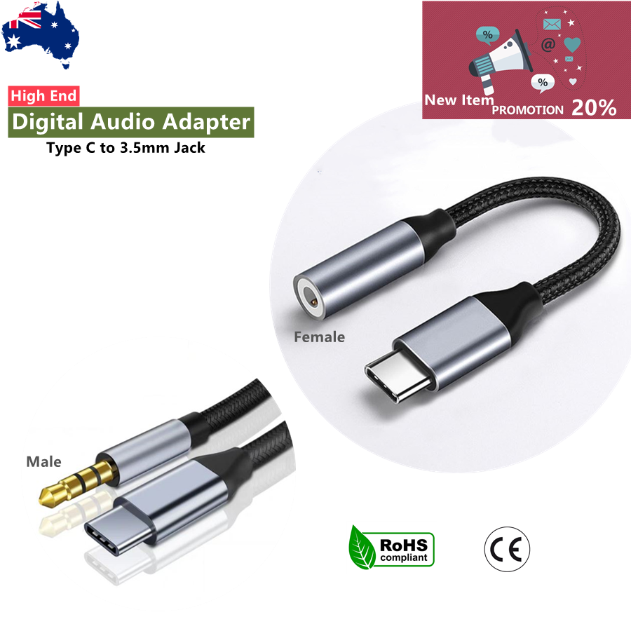 Supreme Digital USB C Type C to AUX Audio Cable Adapter