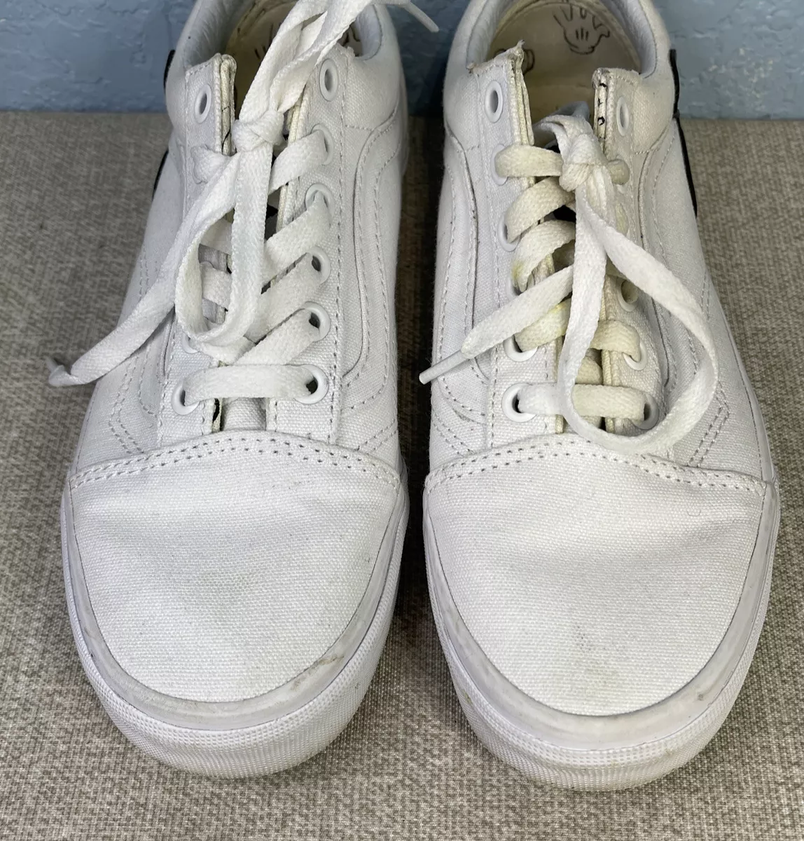 Disney vans old shop skool white