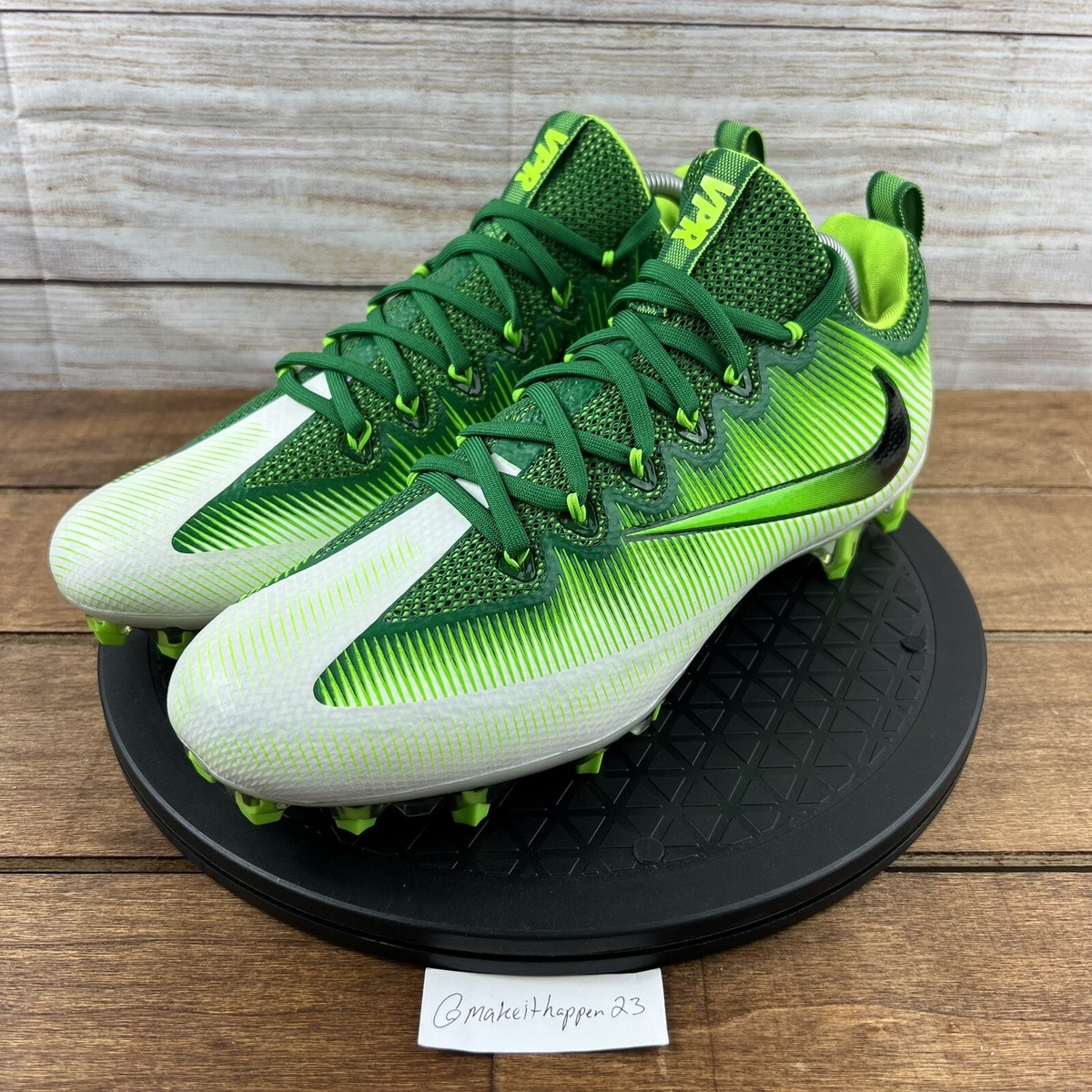 Nike Vapor Untouchable Pro Football VPR Cleats Pine Green White