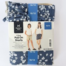 Member's Mark Girl's - Size 10/12 - 2-Pack Elastic Waistband Pull-On Shorts