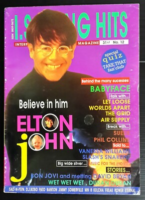 1995 Vintage Elton John DURAN DURAN Phil Collins Janet Jackson Book MEGA RARE!!!