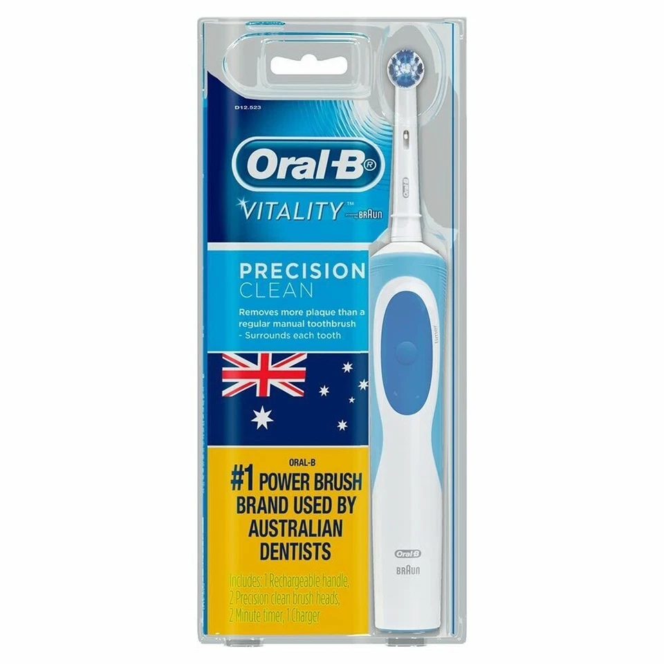 Oral-B Vitality Plus Braun Power Electric Rechargeable Toothbrush + 2 Refills - Image 3 of 4