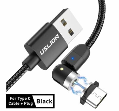 Magnetic Phone Cable Fast Charging USB-C Micro USB Type C 8 Pin Mobile Head 1M