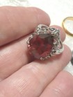 Rings red stone, gold tone band, inlay stones, pink crystals size 8. ALL 5 rings — photo 10