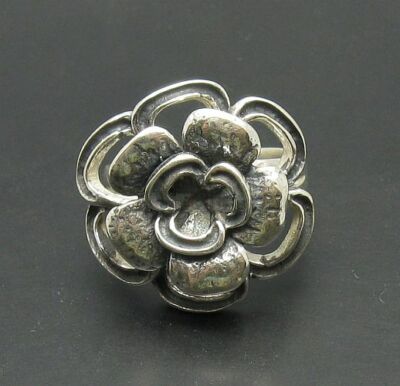 Stylish Sterling Silver Ring Flower Genuine Stamped Solid 925 Handmade Empress