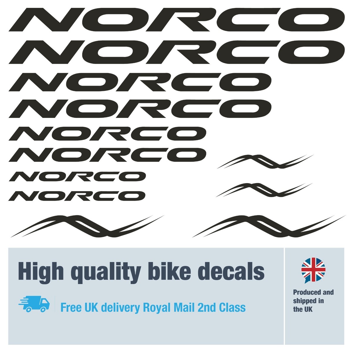 Norco bike labels decals stickers, 5+ years external quality