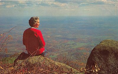 Peaks Of Otter Virginia Blick Auf Valley Von Sharp Top Mountain Postkarte c1971