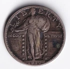 United States 1917 25c Twenty Five Cent Silver Coin Standing Liberty .900 Silver