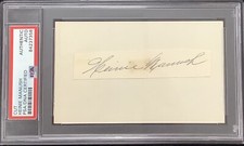 Heinie Manush Signed Cut Baseball HOF Autograph St Louis Browns Tigers PSA/DNA