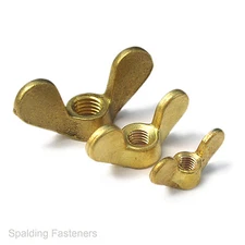 Metric / Imperial BSF, UNF & UNC Brass Extra Large Wing  Butterfly Wing Nuts