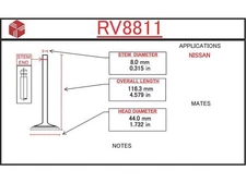 Engine Intake Valve ITM RV8811