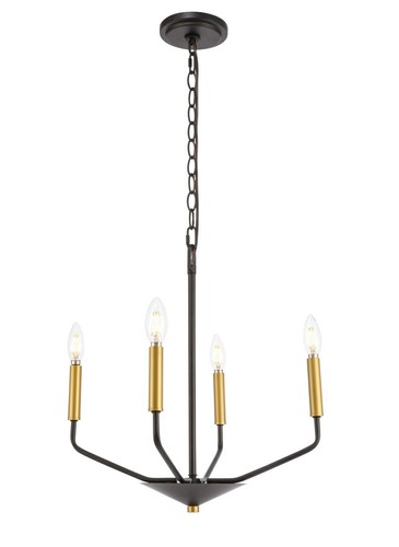 BLACK - BRASS PENDANT KITCHEN LIVING DINING ROOM BEDROOM CHANDELIER 4 LIGHT 18" - Picture 2 of 11