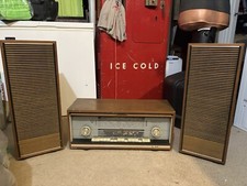 1960s PHILIPS URANUS TONMEISTER B7D52AS Stereo Broadcast Receiver W/ SPEAKERS
