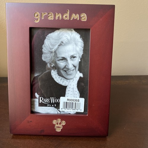 Picture Frame Wood 3.5 X 5” Rare Woods GRANDMA Vintage Thailand - Picture 4 of 4
