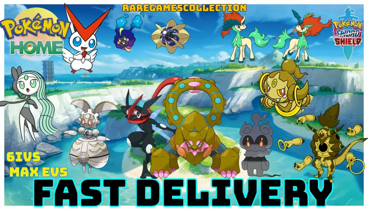 ALL 12 ✨SHINY ✨ LEGENDARY Ash Greninja Pokemon Home sword shield FAST  DELIVERY