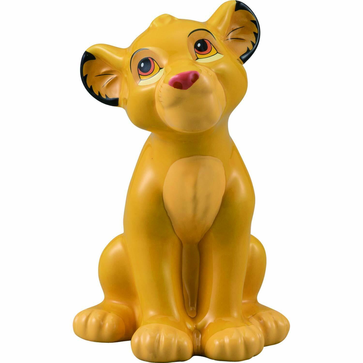 Disney Lion King Simba Piggy Bank Coin F/S Japan Limited Figure Ceramic ...