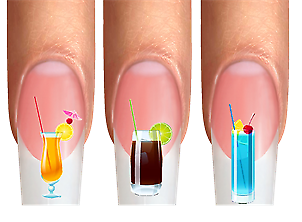 Wraps tatuaggi nail art vacanze estive vacanze estive gelato cocktail palme sirena - Foto 15 di 20