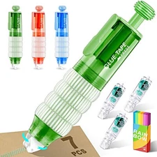 7PCS Scrapbook Tape Runner Set – 0.24in x 118ft Double Sided Tape Roller