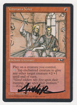 Signed Veteran's Voice (A) Proof LP Alliances Artist Andi Rusu 1996 MTG Magic AP