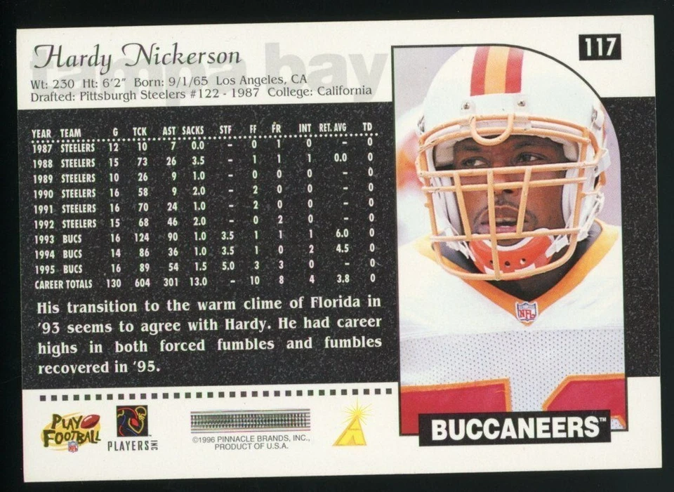 Nickerson Hardy 1996 Score Card  #117 - Image 4 of 4