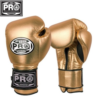 ProBoxing  Leather Boxing Gloves - Golden - Premium Boxing Gloves, Sparring, MMA